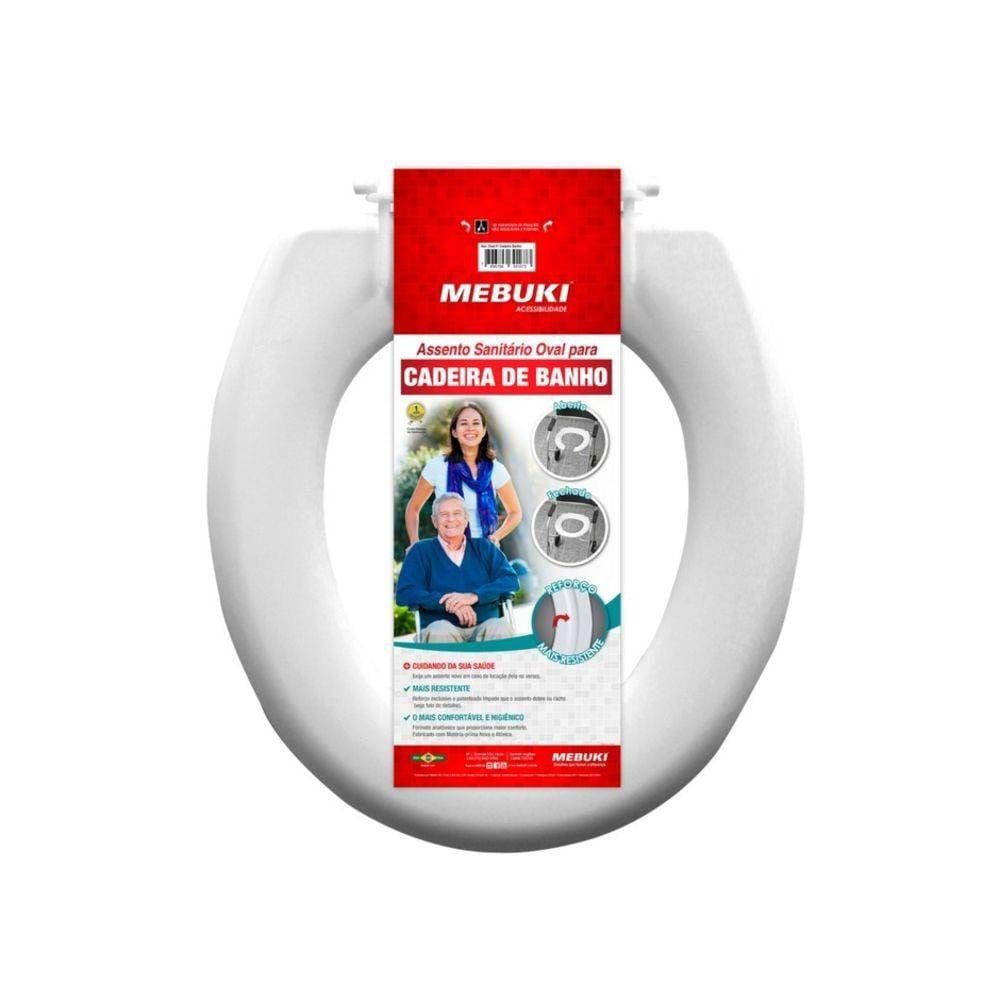 Assento Sanitário Oval da Mebuki Fechado Cadeira De Banho