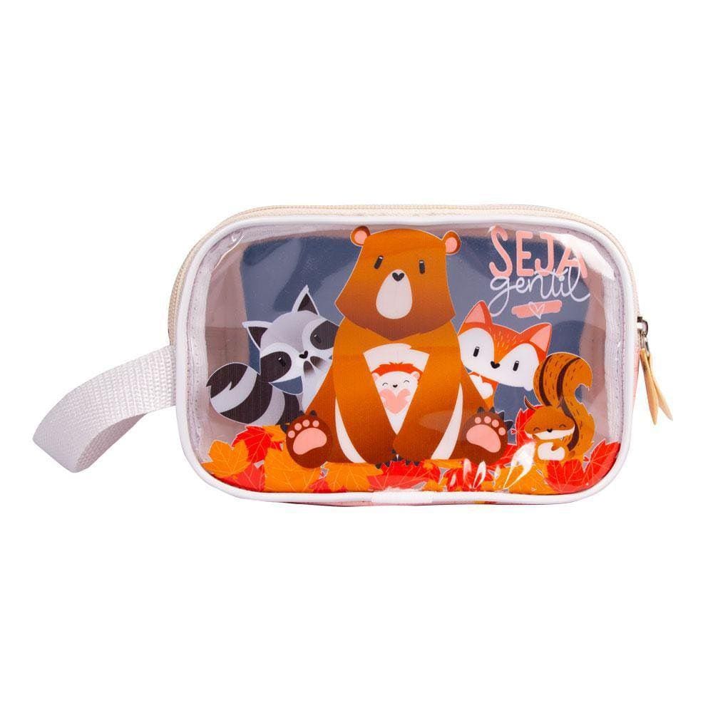 Necessaire Feminina Bichinhos Da Floresta 9X19X11