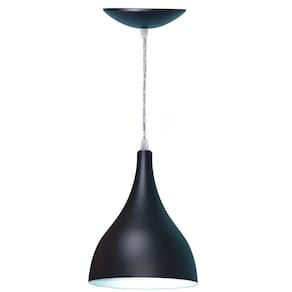 Lustre Pendente Balcão Cozinha Americana - Preta Fosca