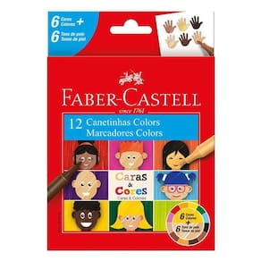 Canetinhas Caras e Cores Faber Castell - 12 Un