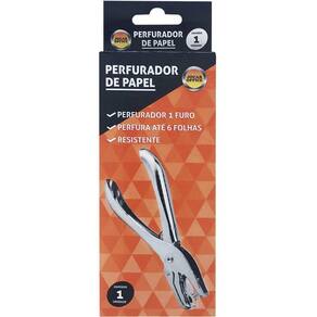 Perfurador De Papel 1 Furo Jocar Galvanizado Para 6 Fls.