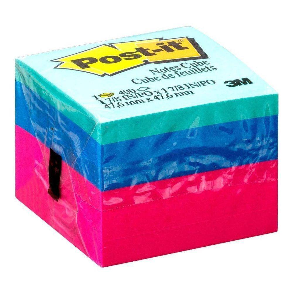 Bloco Adesivo Post-It Cubo Ultra - 47,6 Mm X 47,6 Mm - 400Fl