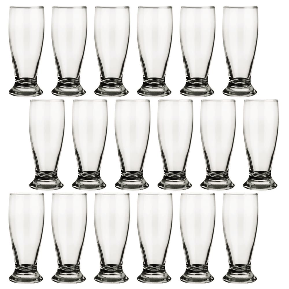 Conjunto 18 Copos Vidro 200ml Munich Chopp Transparente Nadir