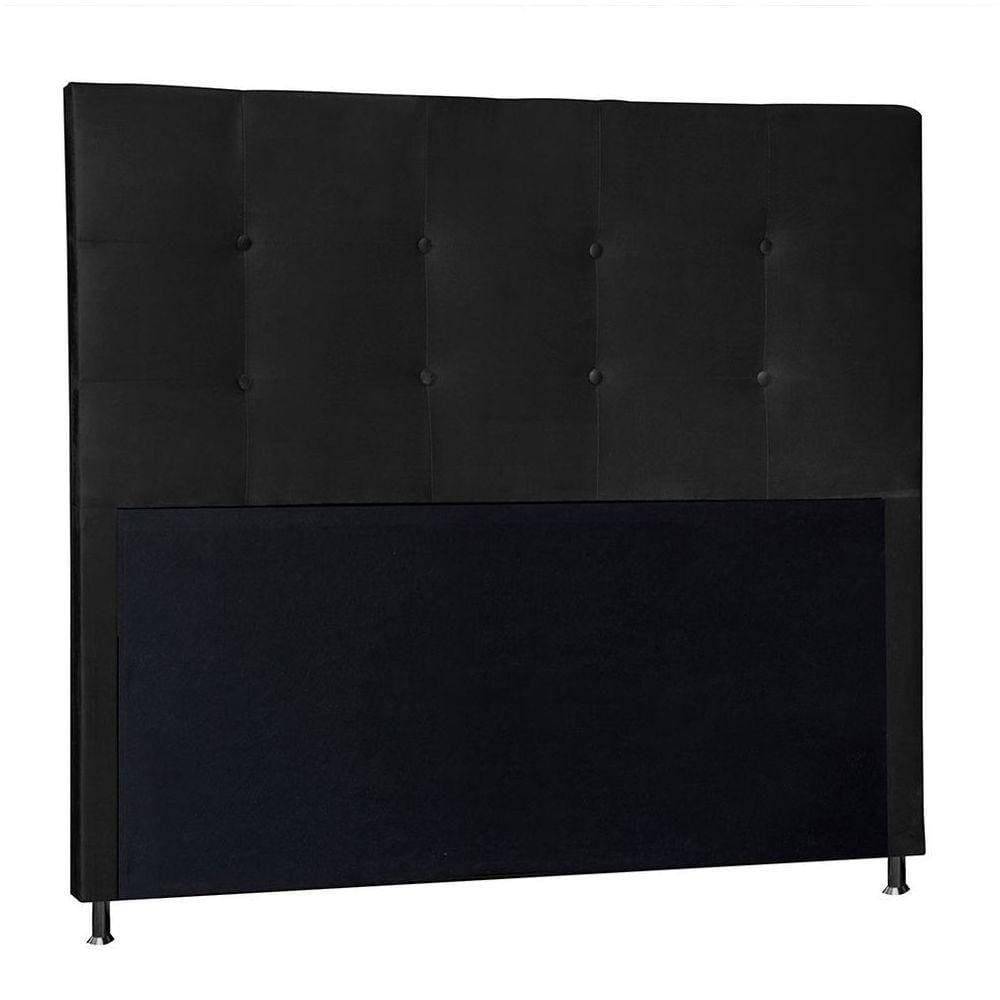 Cabeceira Queen 1,60m Berlim Suede Preto