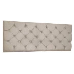 Cabeceira Painel Capitonê Casal 1,40m Jade Suede - Pallazio Cor Bege