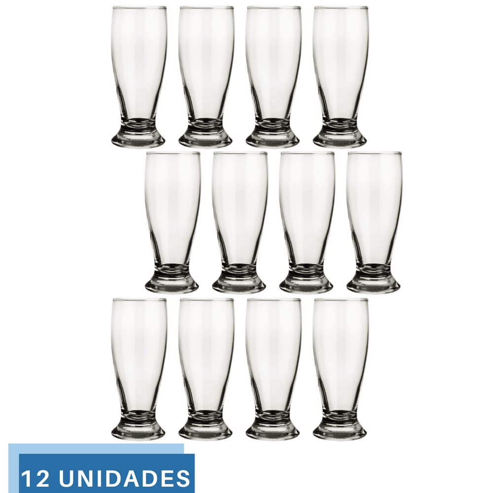 Jogo 12 Copo 200ml Munich Cerveja Bar Restaurante Chopp Nadir