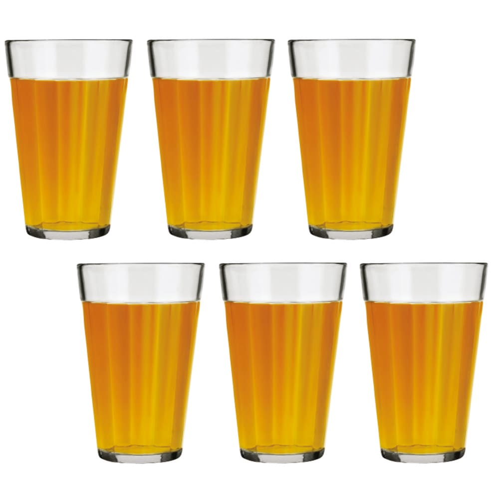 Kit 6 Copo Americano Vidro Long Drink 450ml Cristal Nadir