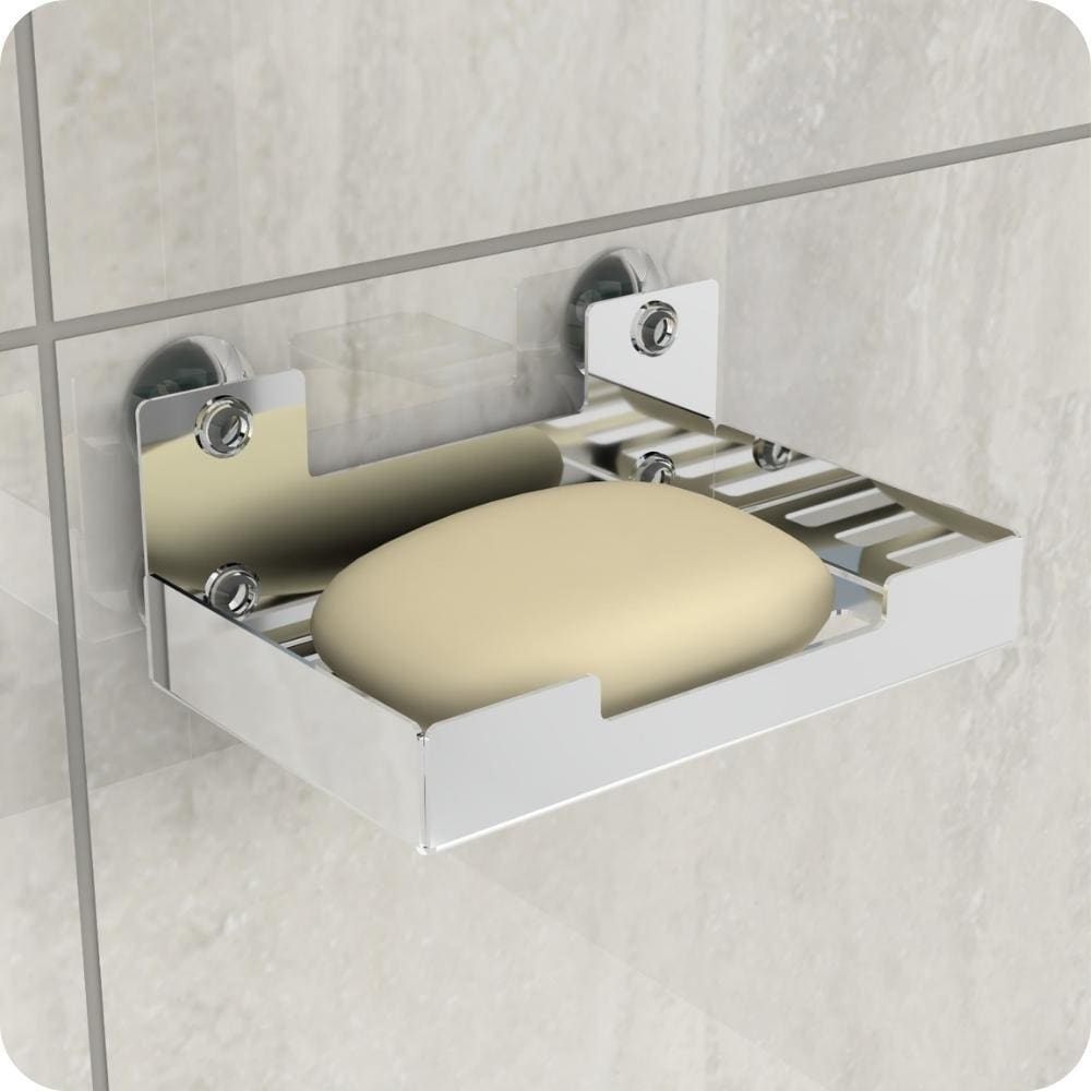 Porta Sabonete Para Banheiro Saboneteira Inox Ventosa ELG