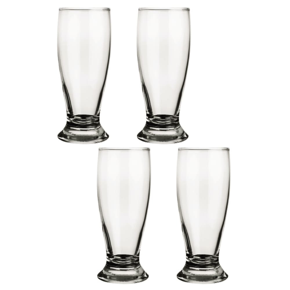 Conjunto 4 Copos Vidro 200ml Munich Chopp Transparente Nadir