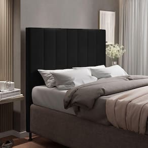 Cabeceira Cama Box Casal 140cm Suede Preto