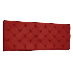 Cabeceira Painel Capitonê Solteiro 0,90m Jade Suede Cor Vermelho
