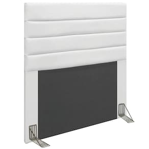 Cabeceira Rubi Cama Box Solteiro 90cm Corino Branco