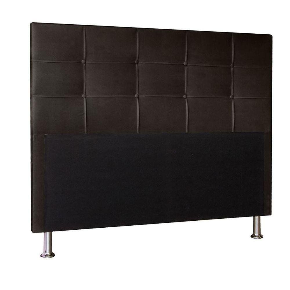 Cabeceira Casal 1,40m Roma Suede Marrom