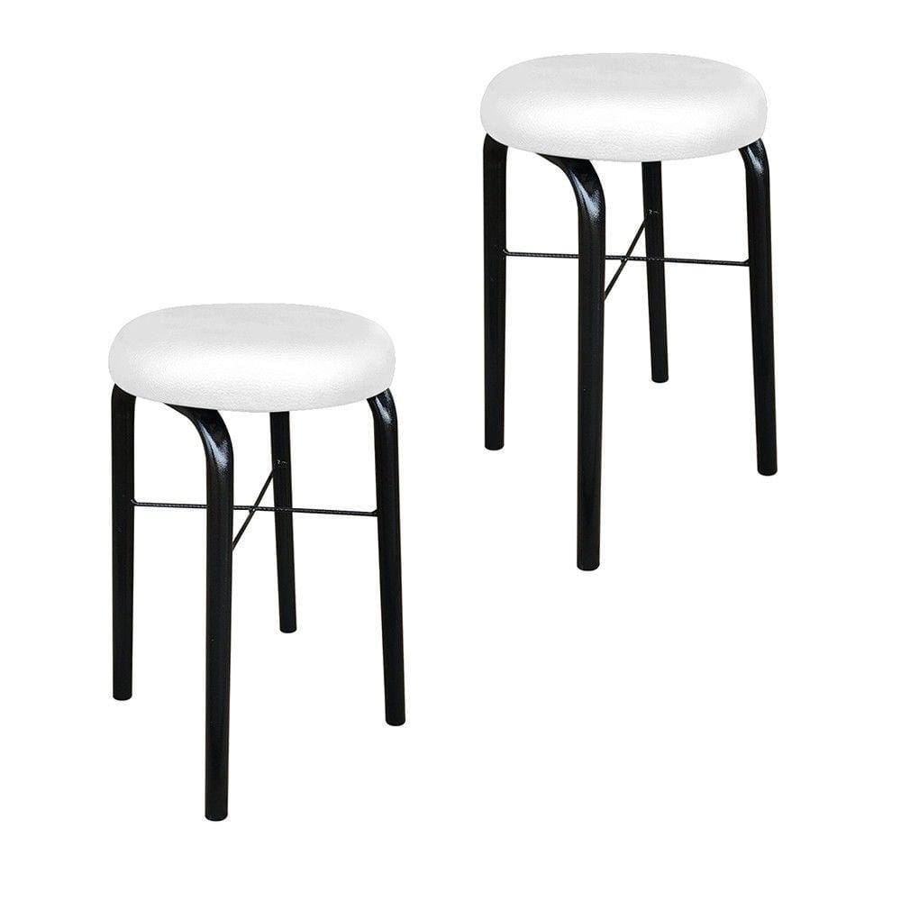 Kit 02 Banquetas Baixa Manu Corino Branco