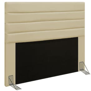 Cabeceira Rubi Cama Box Casal 140cm Corino Bege