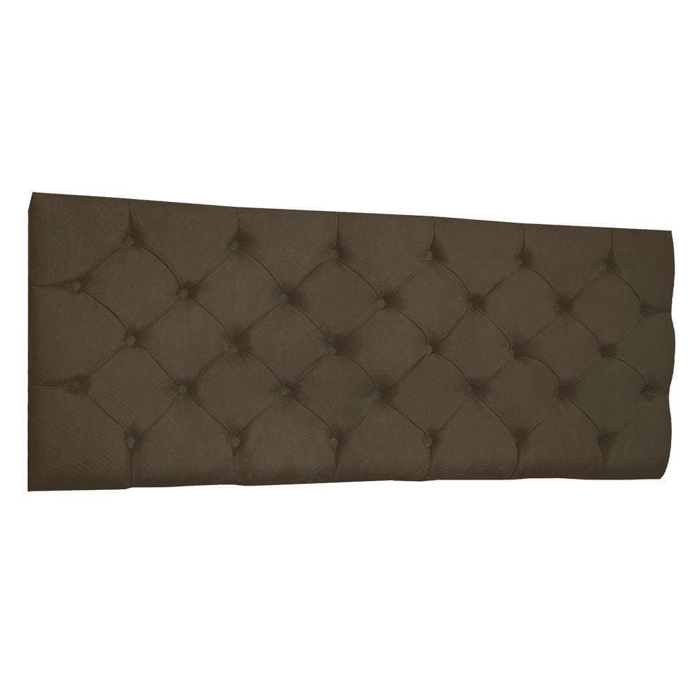 Cabeceira Painel Capitonê Queen 1,60m Jade Suede - Pallazio Cor Marrom