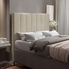 Cabeceira Cama Box Casal 140cm Suede Bege