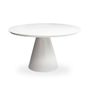 Mesa de Jantar Cone 120 cm Laca Branca Yescasa