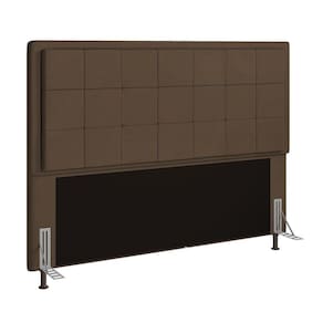 Cabeceira Onix Cama Box Casal 140cm Suede Marrom