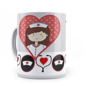 Caneca De Cerâmica Enfermagem Profissão 325Ml