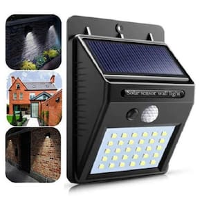 Luminária Solar Parede Jardim Externa 30 Leds
