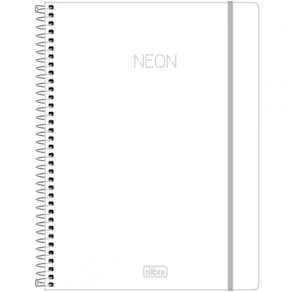 Caderno 10M 160Fls Esp. Neon Branco - 302406