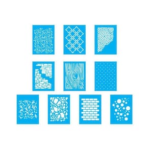Kit Stencil 10 Unid - Estampas 15 X 20Cm - Ref 22
