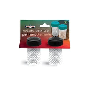 Conjunto Saleiro/Paliteiro Diamante Com Tampa Preta - 143471