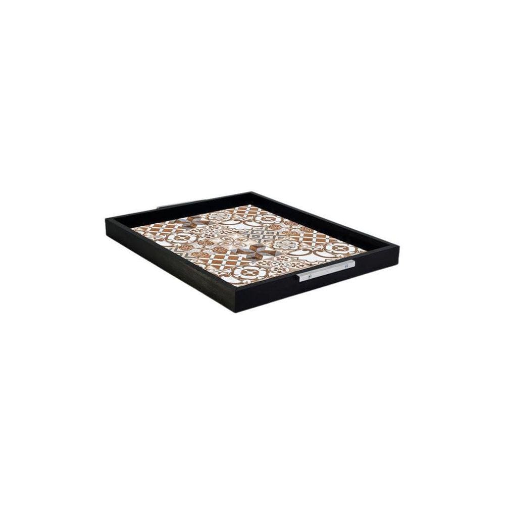 Bandeja Estampada 30X37 - Azulejo Bege