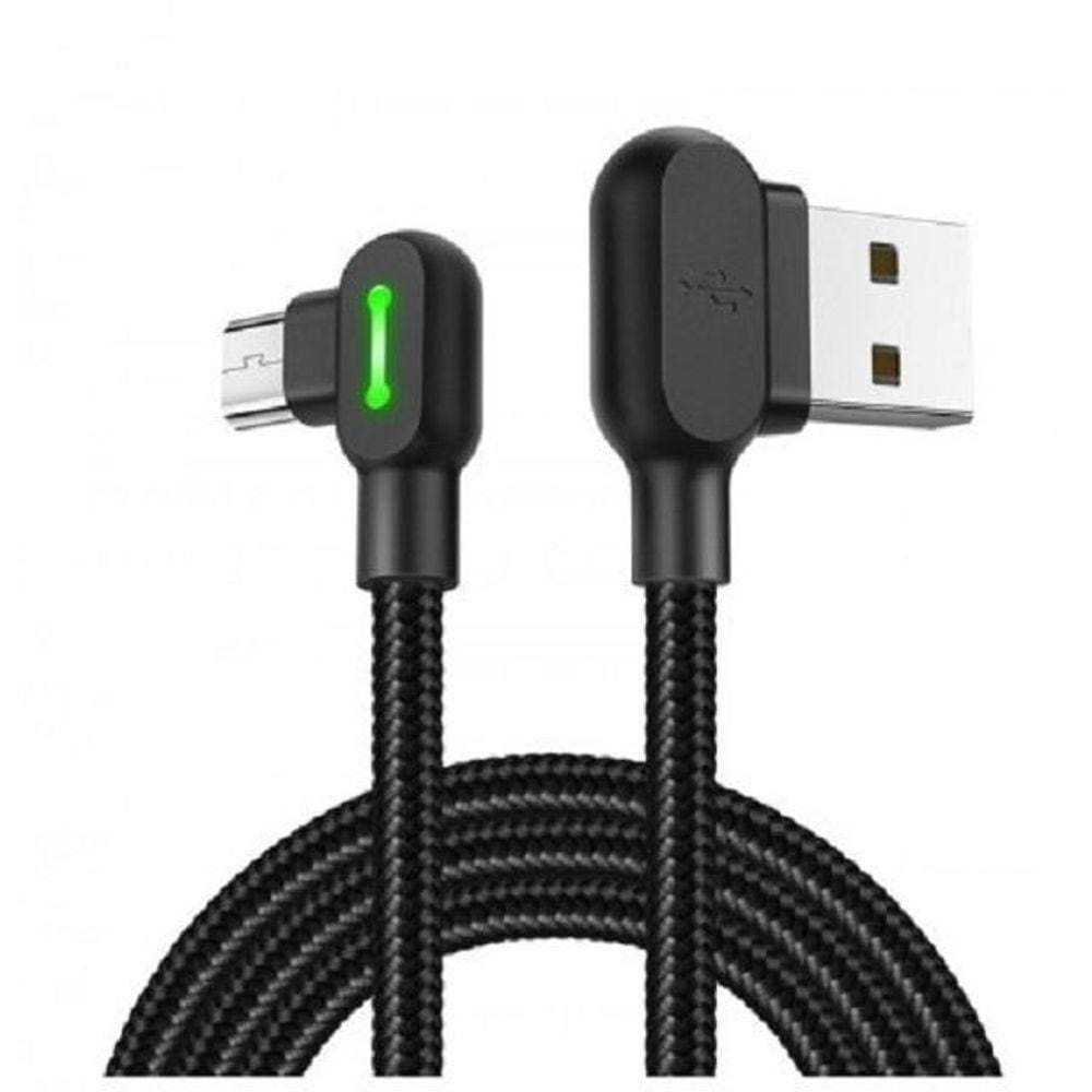 Cabo Usb - Micro Usb (V8) 90° Led Nylon - Mcdodo (1,8M)