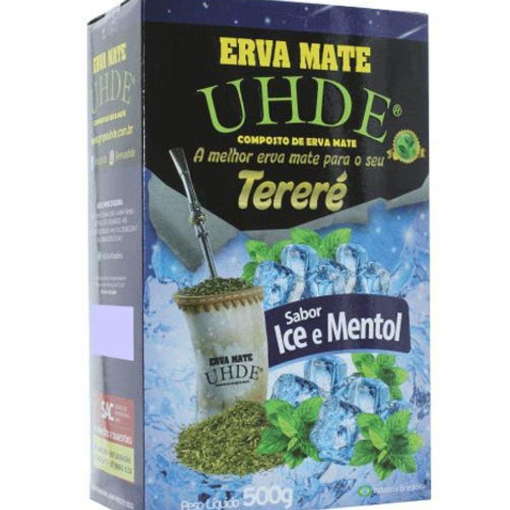 Erva Mate Para Terere Gaucho Uhde Sabor Ice E Mentol 500Gr