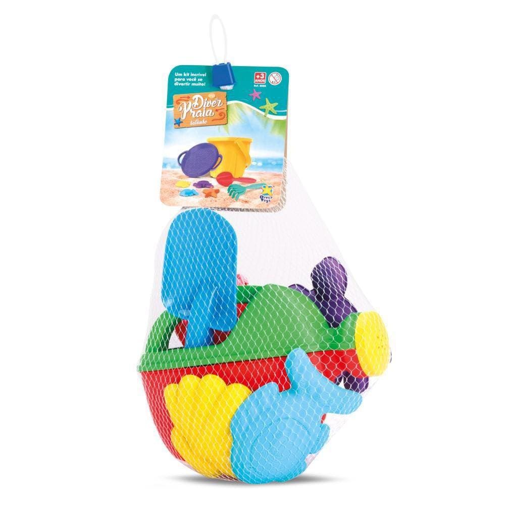 Brinquedo Areia Regador De Praia Com Acessórios Diver Praia