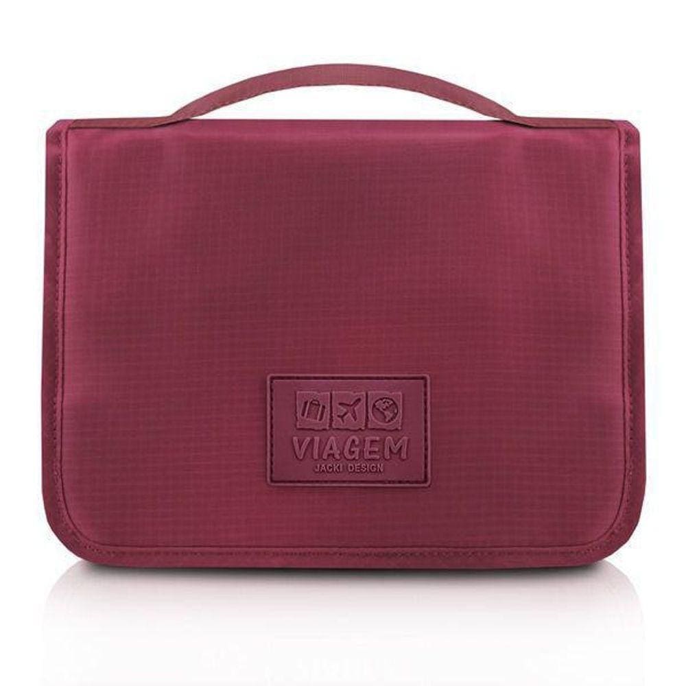 Necessaire De Viagem Jacki Design Com Gancho Vinho
