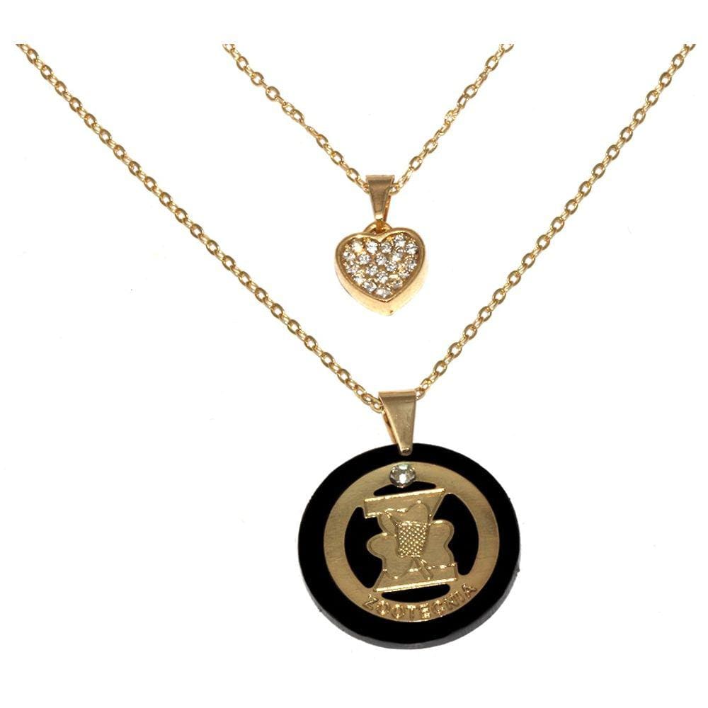 Colar Cordão Duplo Zootecnia Folheado Ouro 18k