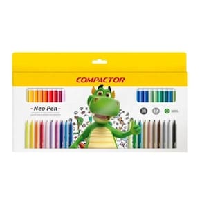 Caneta Hidrográfica Compactor Neo-Pen Gigante 36 Cores