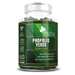 Própolis Verde Extrato Seco 500Mg 60 Cápsulas - Flora Nativa