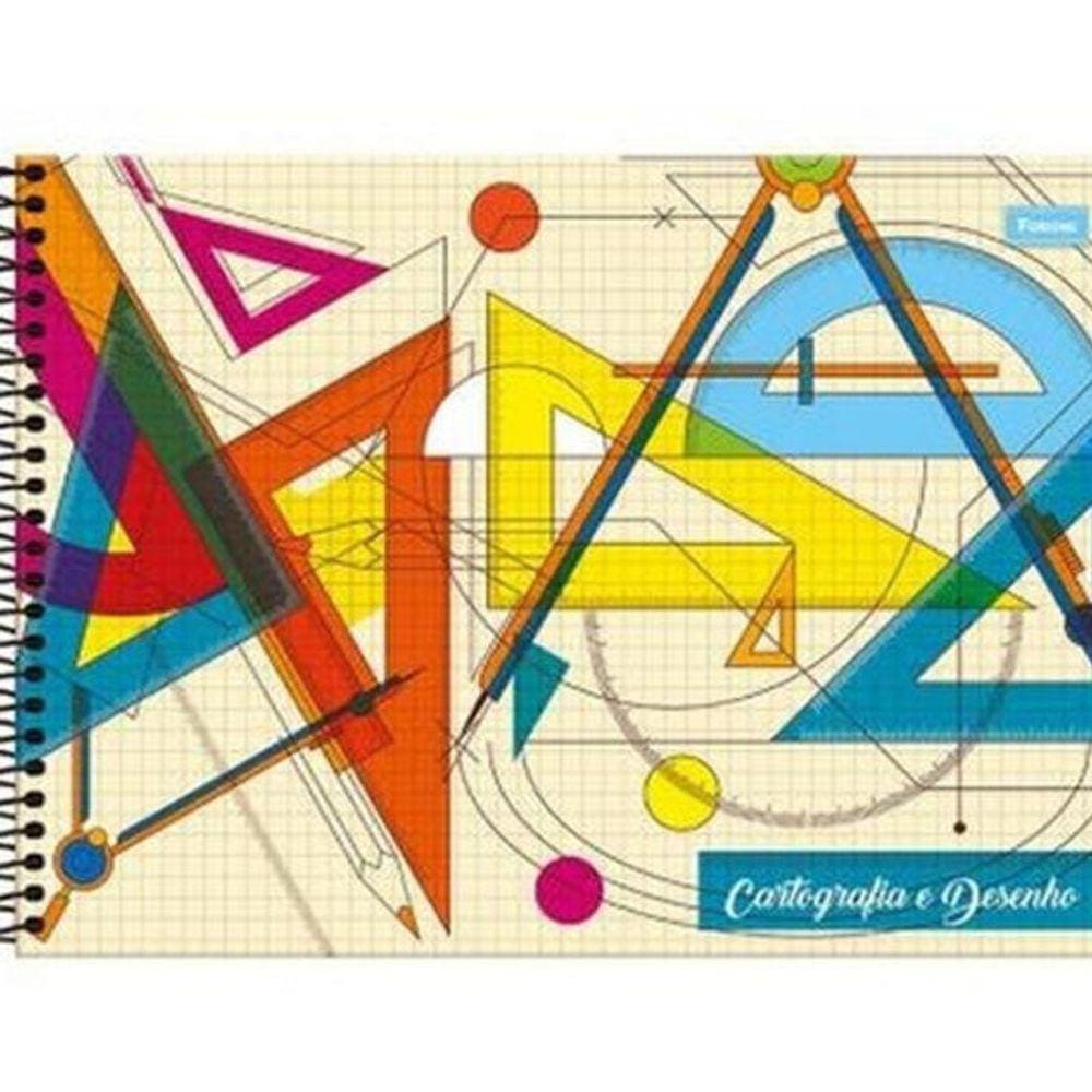 Caderno Cartografia E Desenho 96 Folhas - Milimetrado