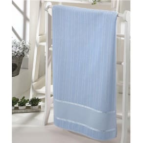Toalha lavabo Dohler velour bordar bella liso Azul 30x45cm