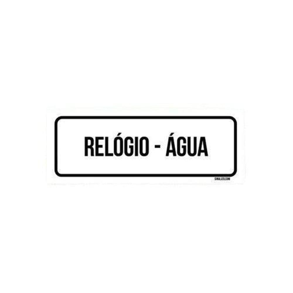 Placa De Sinalização Setor - Relógio - Água (23X9)