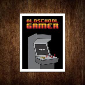 Placa Decorativa - Oldschool Gamer Fliperama