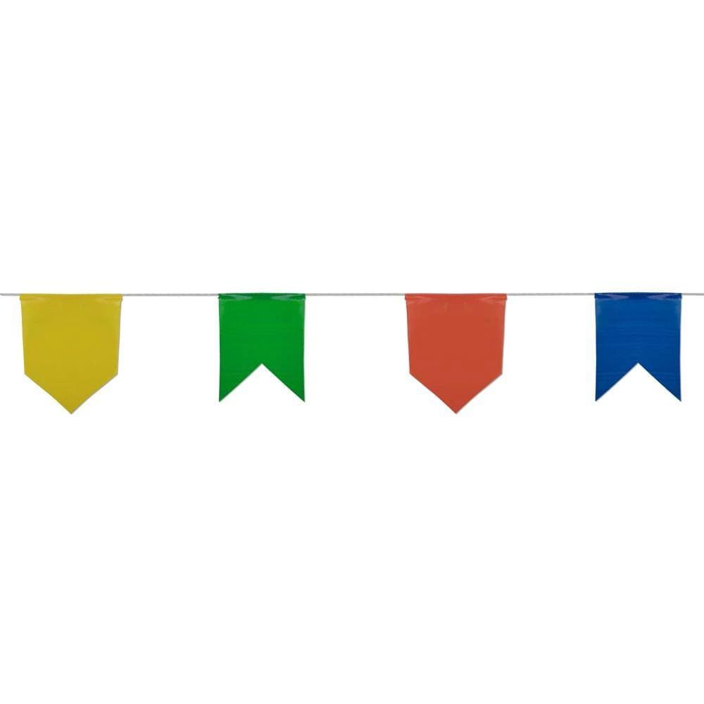 Bandeirola Plástica 5m com 20 Unidades 11cmx15cm
