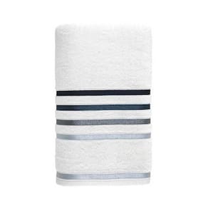 Toalha Banho Lumina Karsten Branco Cinza 70X140Cm Algodão