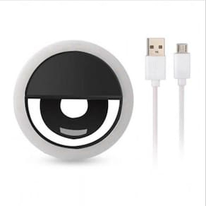 Mini Ring Light Selfie Celular Led Portátil Preto