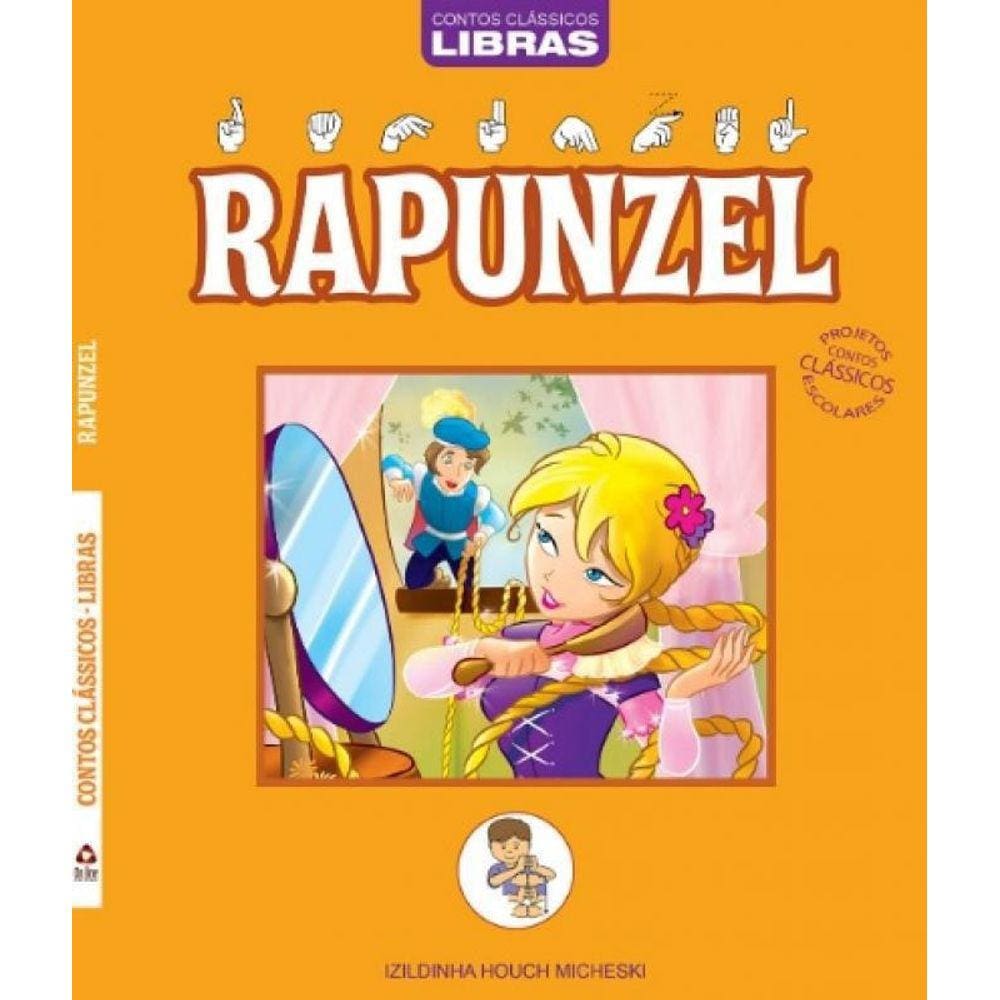 Livro Contos Classicos Libras - Rapunzel