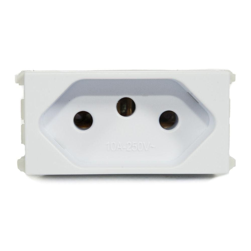 Modulo Tomada de Energia 2P+T Refinatto 10A Weg Branco