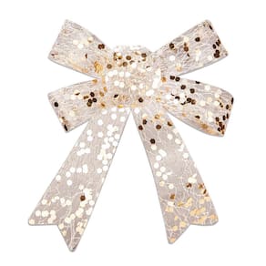 Laço Natal Le Brilho 10cm com 3 Unidades Rosé Gold