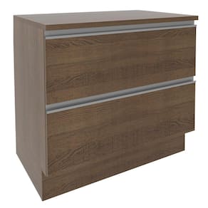 Balcão Madesa Glamy 80 cm 2 Gavetas - Rustic