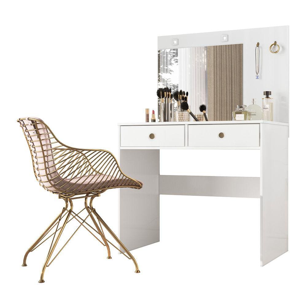 Cômoda Penteadeira Camarim Ideal Branco Moval