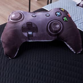 Almofada Avulsa New Game Formato Controle Preto 65x45 Refil