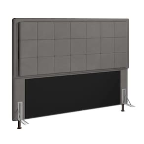 Cabeceira Onix Cama Box Casal 140cm Suede Grafite